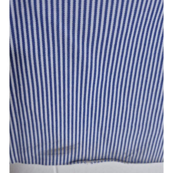 Express Designs Studio Blue White Stripe Editor Wide Leg Dress Pants Sz 4 - Picture 5 of 10